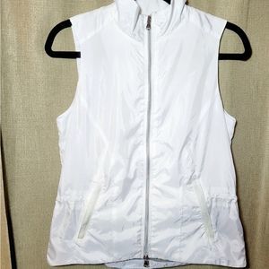 Polo Golf Ralph Lauren White Windbreaker Vest, Women's Size Small